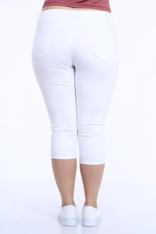 Blugi maxi capri albi