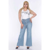 Blugi maxi din denim deschis