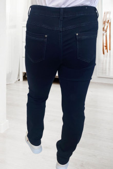 Jeans maxi curățați cu căptușeală matlasată