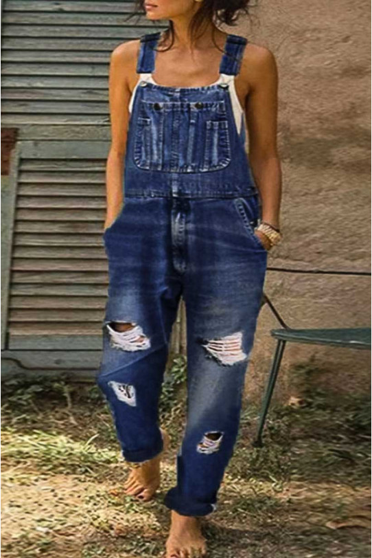 Salopetă maxi din denim