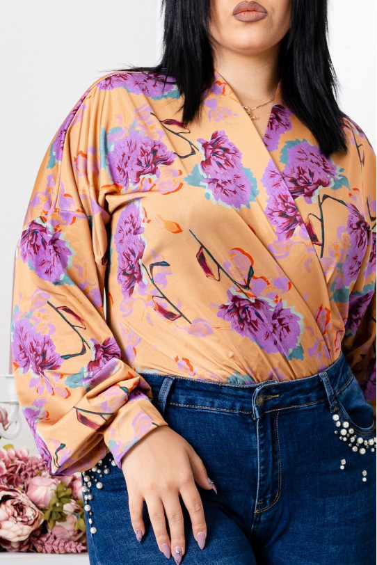 Body kimono feminin cu imprimeu floral