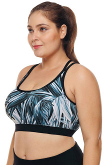 Sutien sport maxi cu print palmieri