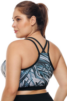 Sutien sport maxi cu print palmieri