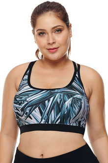 Sutien sport maxi cu print palmieri